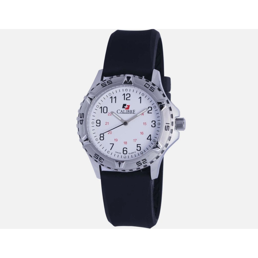 Calibre Men's SC-4S1-04-001R Sea Wolf Stainless Steel and Silicone Watch